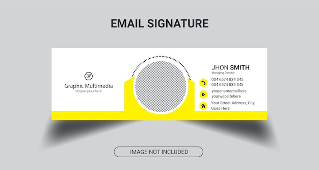 Email signature template design or facebook cover template