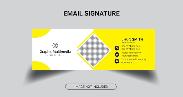 Email signature template design or facebook cover template