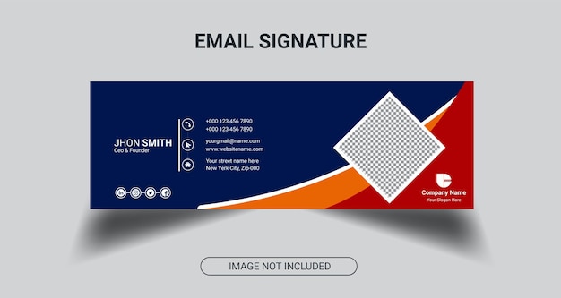 Email signature template design or facebook cover template