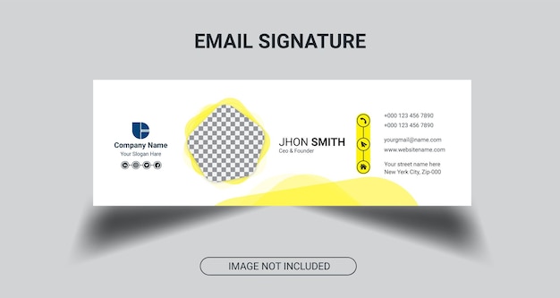 Email signature template design or facebook cover template