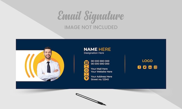 Email signature template design or facebook cover template