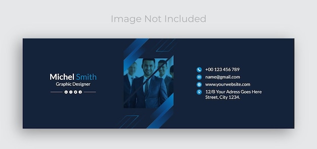 Дизайн шаблона подписи электронной почты или нижний колонтитул электронной почты и обложка в личных социальных сетях