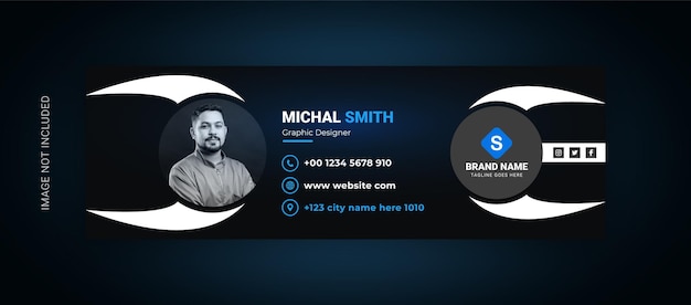 Email signature template design or personal facebook cover template