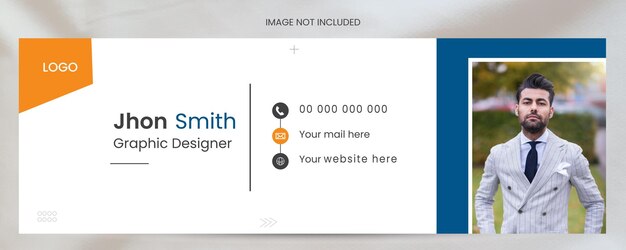 Email signature template design or Personal social media cover design