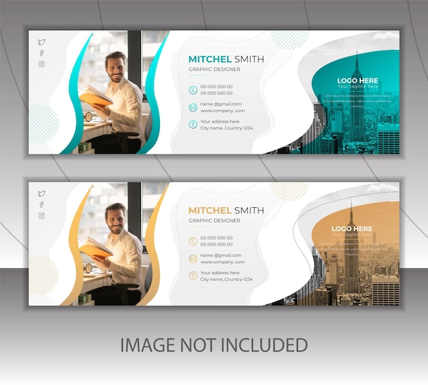 email signature template design or personal social media cover template