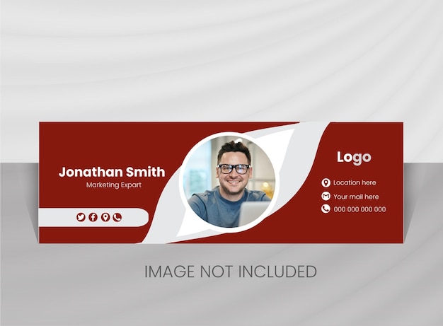 Email signature template design or personal social media cover template