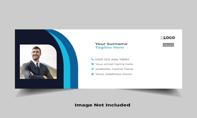 Email signature template design Personal social media web ads banner or facebook cover template