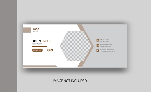 Email signature template design and  social media cover template free vector