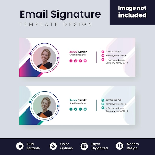 Email signature template design