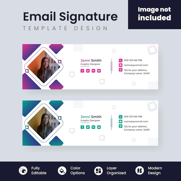 Email signature template design