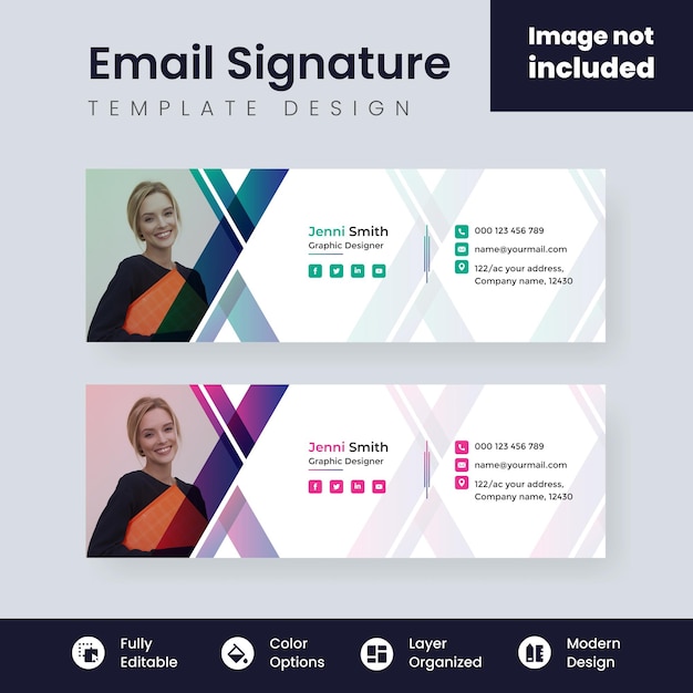 Email signature template design