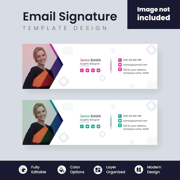 Email signature template design