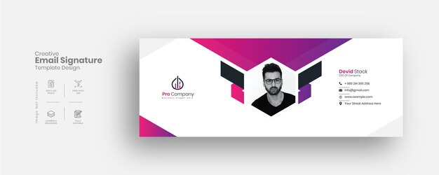 Email signature template design