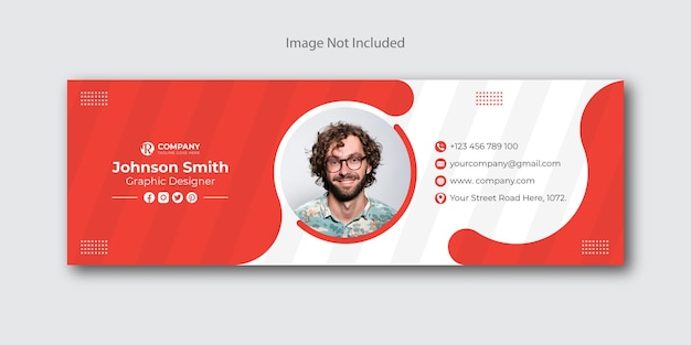 Vector email signature template design