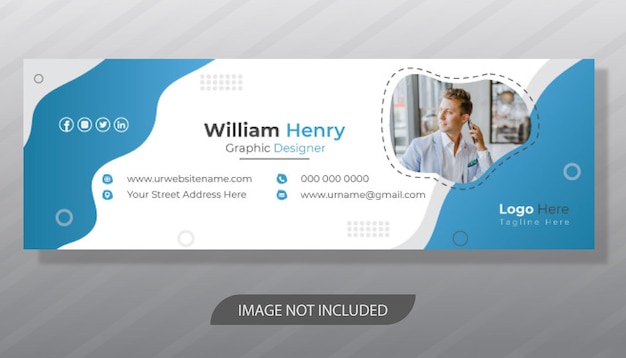 Vector email signature template design