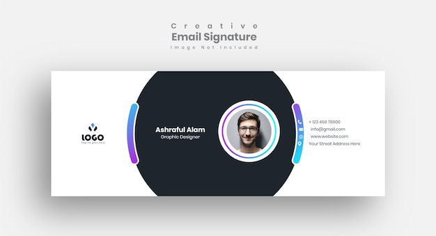 Vector email signature template design