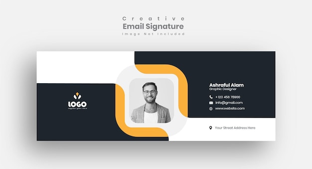 Vector email signature template design