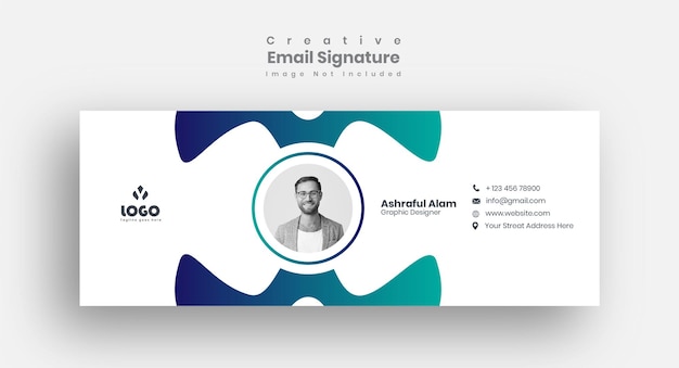 Vector email signature template design