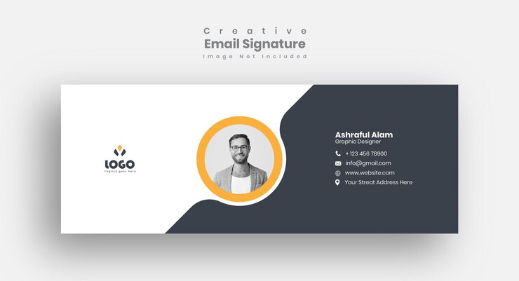 Vector email signature template design