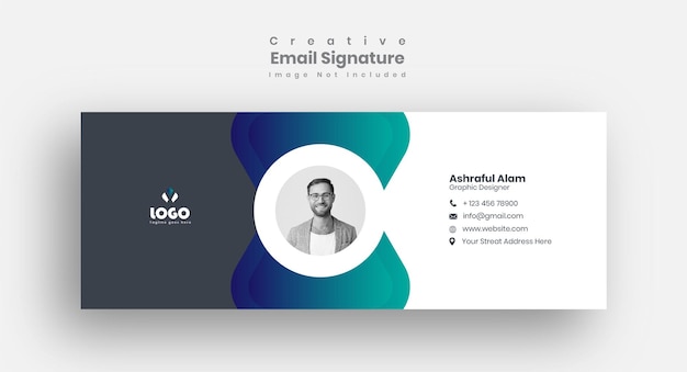 Vector email signature template design