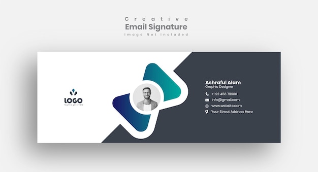 Vector email signature template design