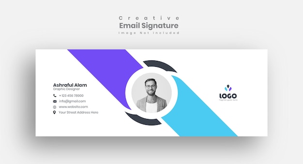 Vector email signature template design