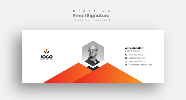 Vector email signature template design