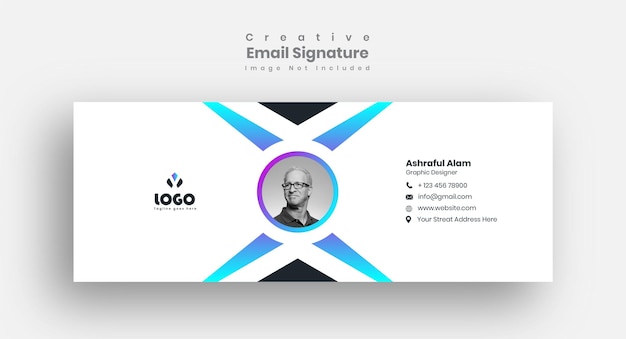 Vector email signature template design