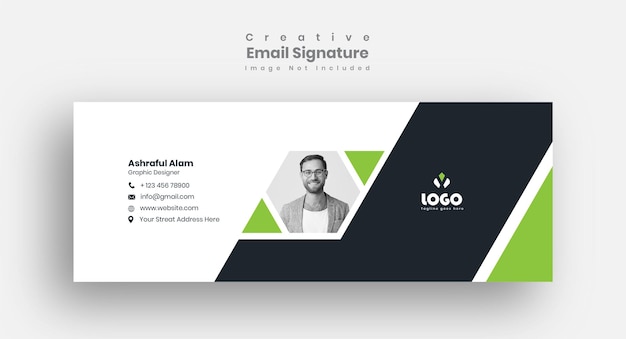 Vector email signature template design