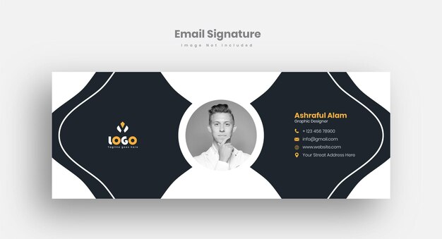 Vector email signature template design