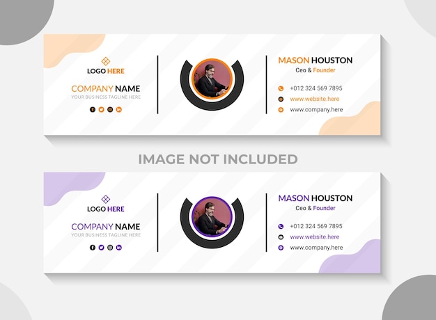 Vector email signature template design