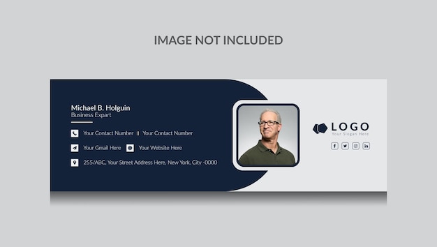 Email signature template or email footer and Facebook cover design