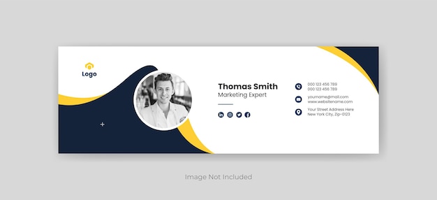 Email signature template or email footer and facebook cover design