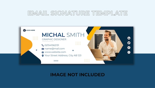 Email Signature Template or Email Footer and Personal Facebook Cover Design