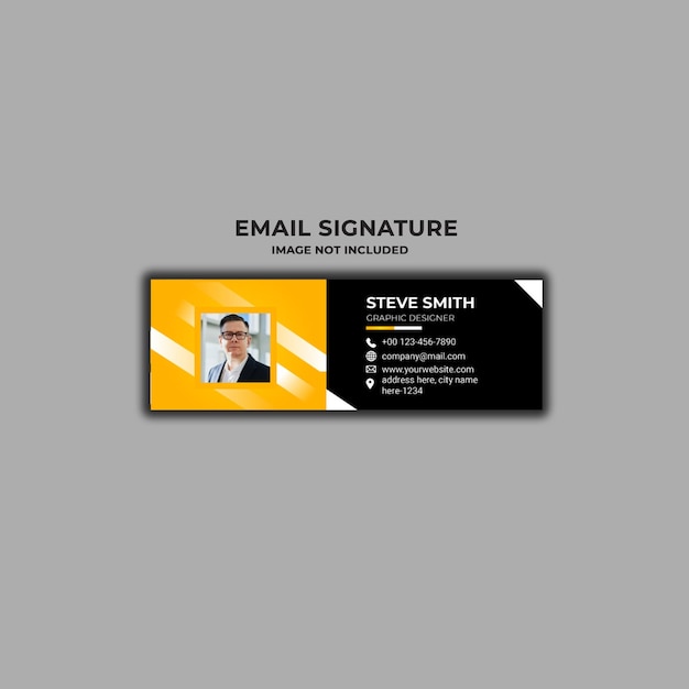 Email signature template or email footer and personal social media cover design.