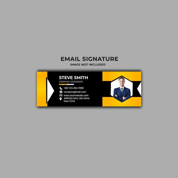 Email signature template or email footer and personal social media cover design.