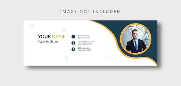 Email signature template or email footer and personal social media cover design