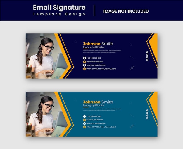 Email signature template or email footer template design