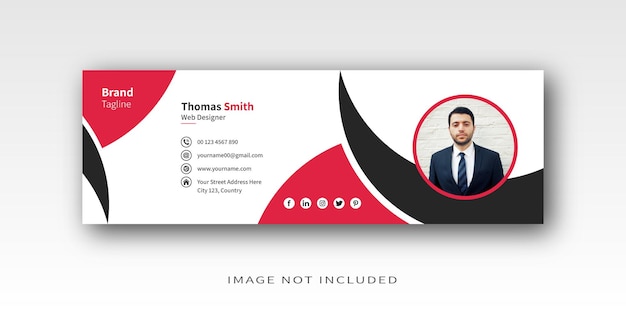 Email signature template or email footer template design