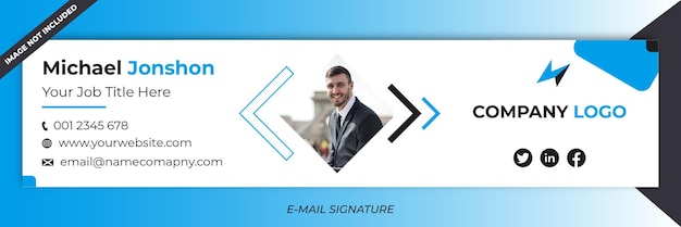 Email signature template or email personal social media cover design