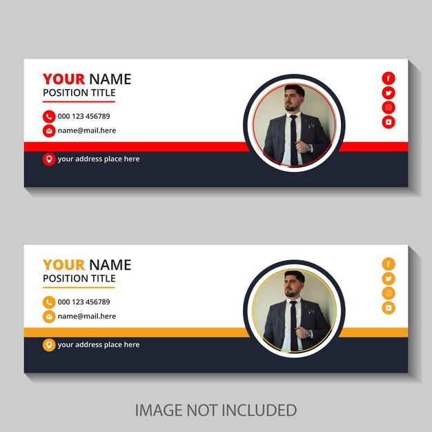 Email signature template or Facebook cover template design