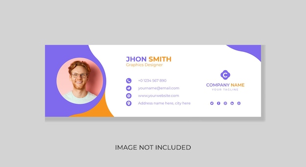 Email signature template or facebook cover template