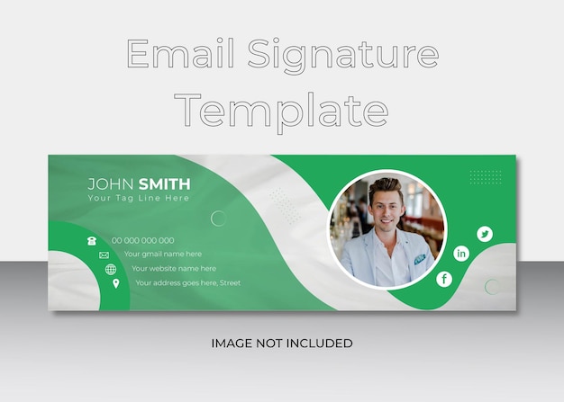 Email Signature Template or Modern Social Media Cover Design