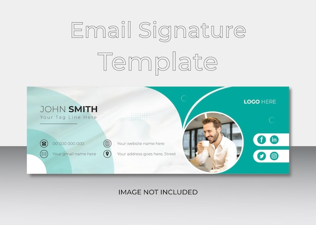 Email Signature Template or Modern Social Media Cover Design