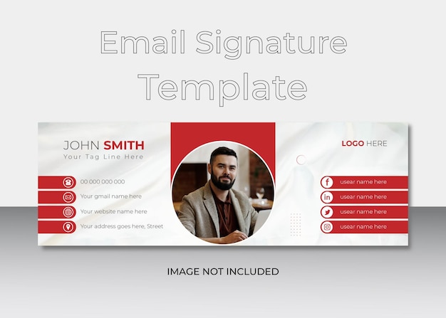 Email Signature Template or Modern Social Media Cover Design