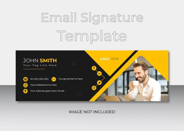 Email Signature Template or Modern Social Media Cover Design