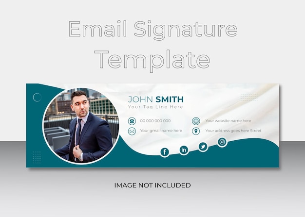 Email Signature Template or Modern Social Media Cover Design