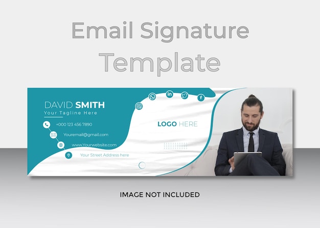 Email Signature Template or Modern Social Media Cover Design