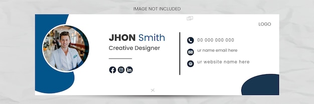 電子メール署名テンプレートまたは電子メール バナーおよび個人のソーシャル メディアのカバー デザイン