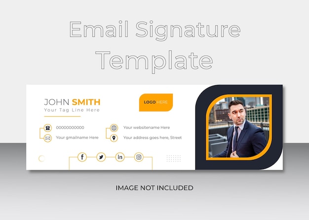 이메일 서명 템플릿 또는 현대적인 소셜 미디어 표지 디자인